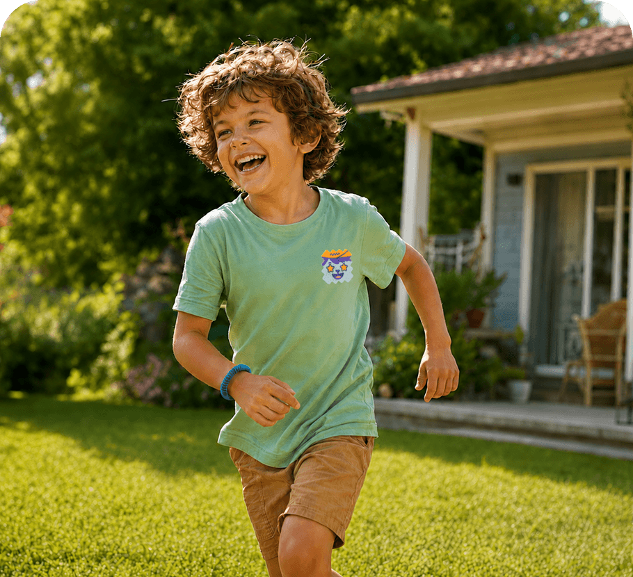 KIDS RUNNING AROUND THE YARD