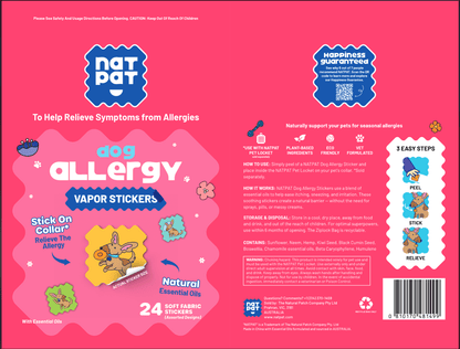 Dog Allergy Relief Vapor Stickers