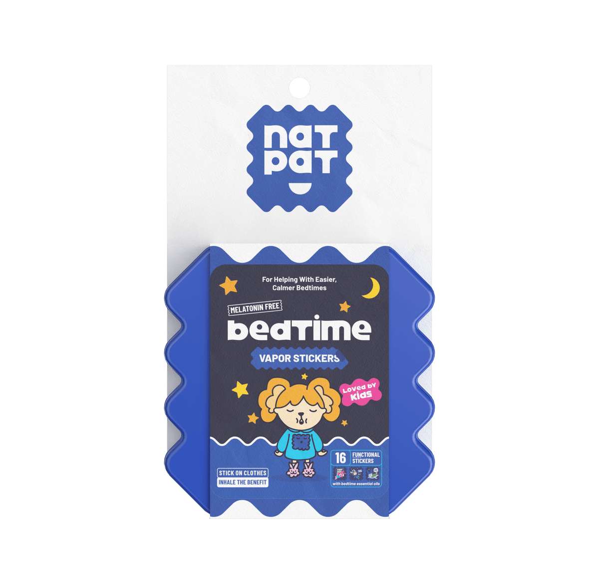 NatPat Kids Bedtime Sleep Promoting Sticker 16pk - 10 Resale Packs in a Display Box