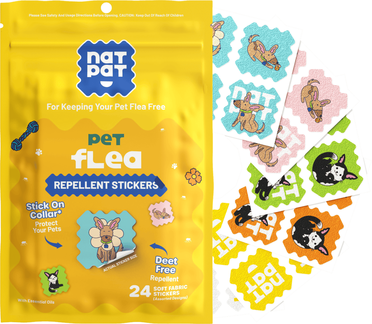 Pet Flea Repellent Stickers
