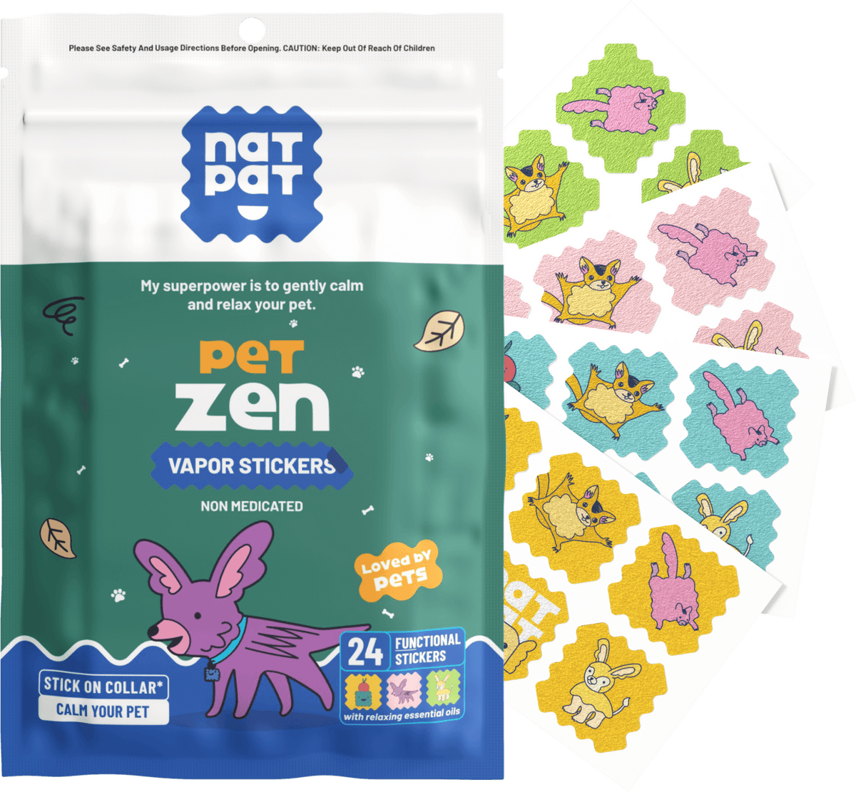 Pet Zen Vapor Stickers – Dog Stress Relief